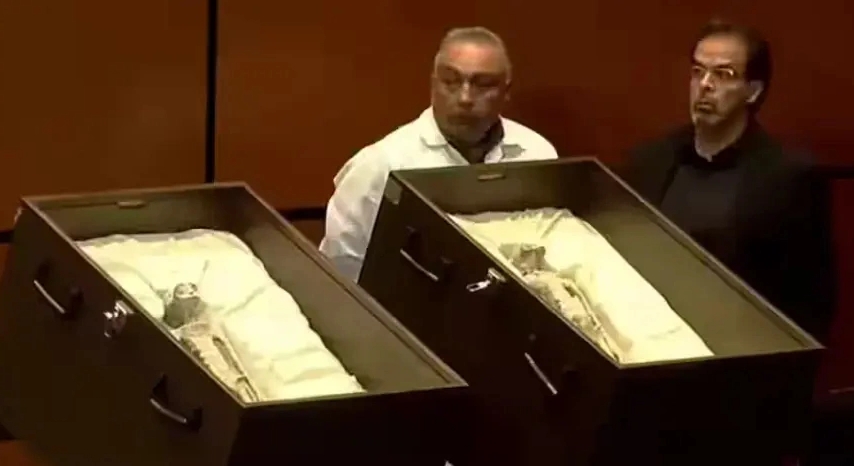 墨西哥国会展出两具“外星人尸体”：DNA有未知成分